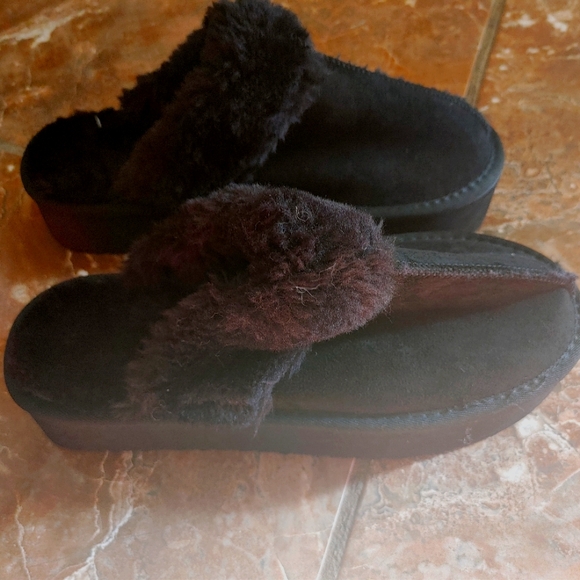 NWOT Platform Black Shoes/Slippers Size 9 - Picture 5 of 6